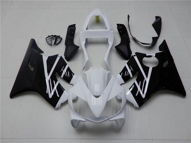Lojas Kits Carenagem Moto Honda CBR600 F4i 2001-2003 - Branco Preto Brilhante