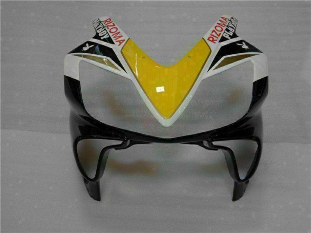 Lojas Carenagens Moto Honda CBR600 F4i 2001-2003 - Branco Amarelo Preto Brilhante Playboy