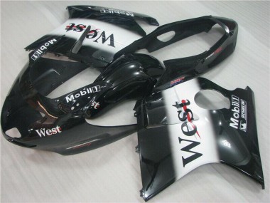 Lojas Carenagens Moto Honda CBR1100XX Blackbird 1996-2007 - Preto Brilhante Branco West
