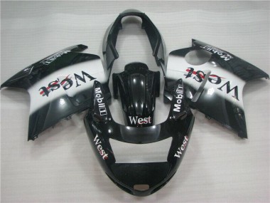 Lojas Carenagens Moto Honda CBR1100XX Blackbird 1996-2007 - Preto Brilhante Branco West