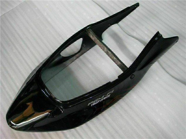 Lojas Kit Carenagens Moto Honda CBR1100XX Blackbird 1996-2007 - Preto Brilhante Vermelho Chama
