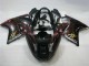 Lojas Kit Carenagens Moto Honda CBR1100XX Blackbird 1996-2007 - Preto Brilhante Vermelho Chama
