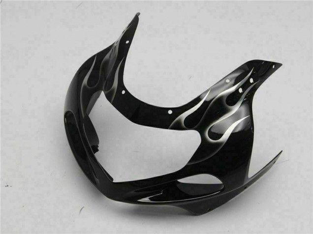 Lojas Carenagens Moto Suzuki GSXR 600/750 2001-2003 - Preto Brilhante Prata Chama