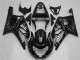 Lojas Carenagens Moto Suzuki GSXR 600/750 2001-2003 - Preto Brilhante Prata Chama