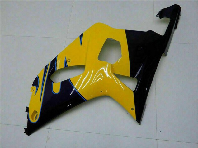 Lojas Carenagens Moto Suzuki GSXR 600/750 2001-2003 - Amarelo Azul Escuro Preto Brilhante