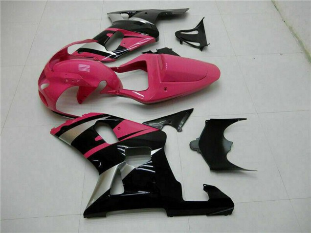 Lojas Carenagens Moto Suzuki GSXR 600/750 2001-2003 - Rosa Prata Preto Brilhante