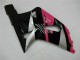 Lojas Carenagens Moto Suzuki GSXR 600/750 2001-2003 - Rosa Prata Preto Brilhante