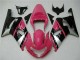 Lojas Carenagens Moto Suzuki GSXR 600/750 2001-2003 - Rosa Prata Preto Brilhante