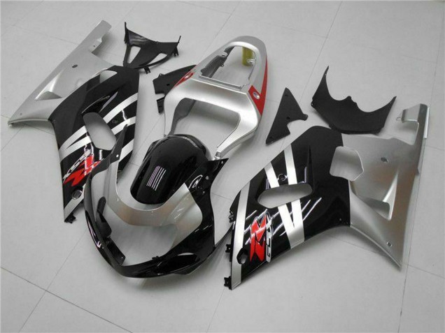 Lojas Carenagens Moto Suzuki GSXR 600/750 2001-2003 - Prata Preto Brilhante Vermelho
