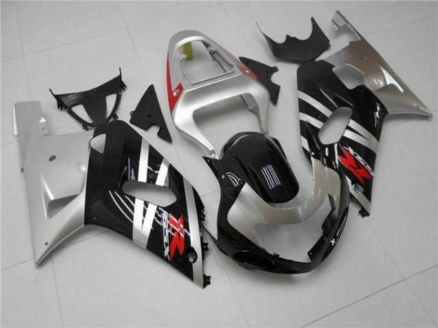Lojas Carenagens Moto Suzuki GSXR 600/750 2001-2003 - Prata Preto Brilhante Vermelho