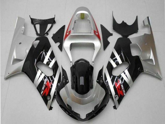Lojas Carenagens Moto Suzuki GSXR 600/750 2001-2003 - Prata Preto Brilhante Vermelho