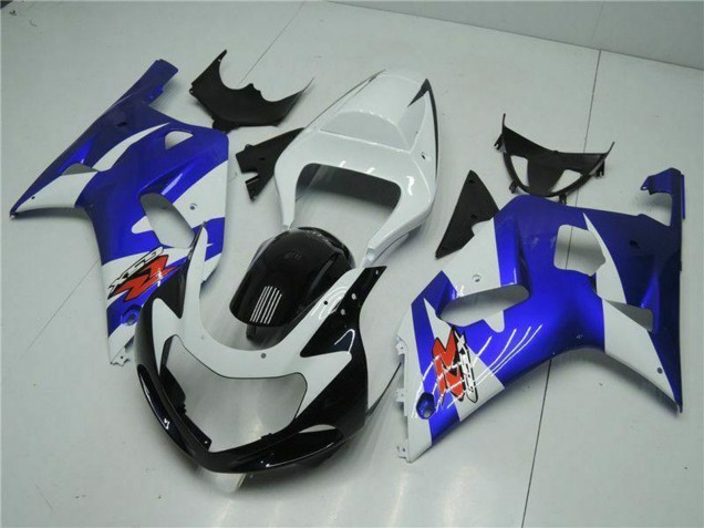 Lojas Carenagens Moto Suzuki GSXR 600/750 2001-2003 - Branco Azul Preto