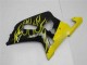 Lojas Carenagens Moto Suzuki GSXR 600/750 2001-2003 - Preto Brilhante Amarelo Chama