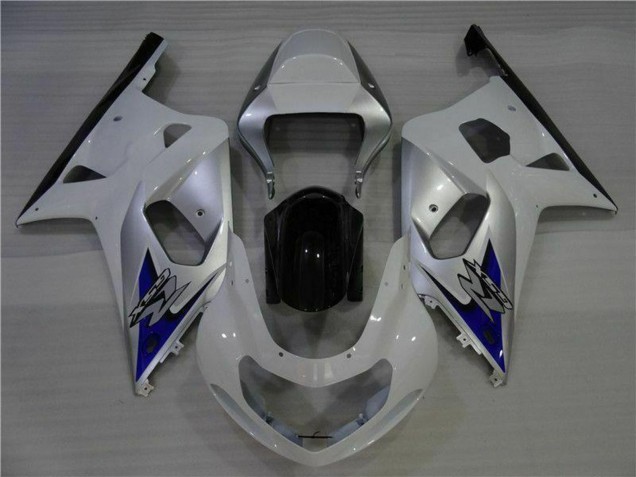 Lojas Carenagens Moto Suzuki GSXR 600/750 2001-2003 - Branco Prata Azul Preto