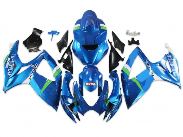 Lojas Carenagens Moto Suzuki GSXR 600/750 2004-2005 - Azul Verde Branco