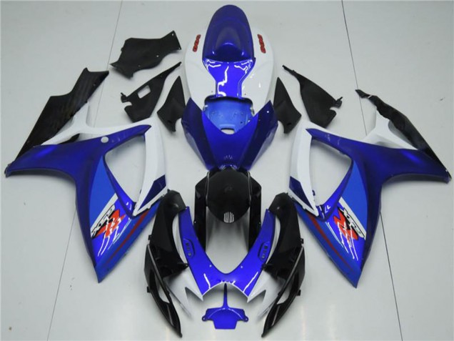 Lojas Carenagem Moto Suzuki GSXR 600/750 2006-2007 - Branco Azul Preto Vermelho