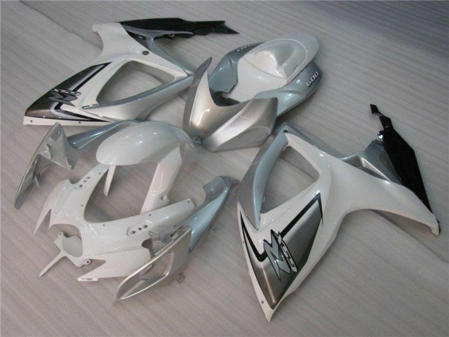 Lojas Carenagens Moto Suzuki GSXR 600/750 2006-2007 - Branco Prata