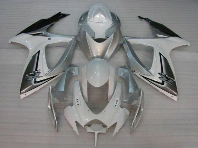 Lojas Carenagens Moto Suzuki GSXR 600/750 2006-2007 - Branco Prata