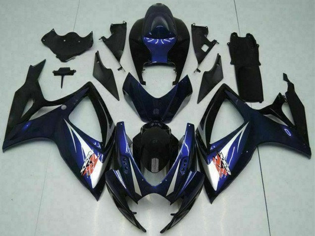 Lojas Carenagens Moto Suzuki GSXR 600/750 2006-2007 - Preto Brilhante Azul