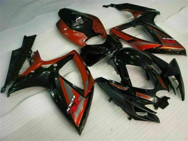 Lojas Carenagens Moto Suzuki GSXR 600/750 2006-2007 - Preto Brilhante Vermelho