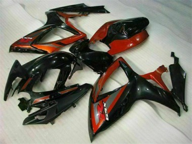 Lojas Carenagens Moto Suzuki GSXR 600/750 2006-2007 - Preto Brilhante Vermelho