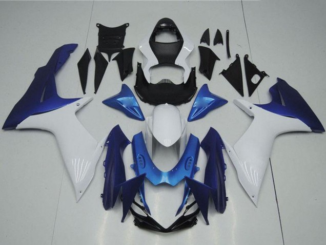 Lojas Carenagens Moto Suzuki GSXR 600/750 2011-2024 - Branco Azul Claro