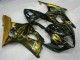Lojas Carenagens Moto Suzuki GSXR 1000 2003-2004 - Preto Brilhante Ouro Chama
