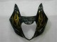 Lojas Carenagens Moto Suzuki GSXR 1000 2003-2004 - Preto Brilhante Ouro Chama
