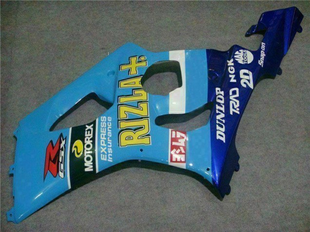 Lojas Carenagens Moto Suzuki GSXR 1000 2003-2004 - Azul Branco Amarelo Rizla