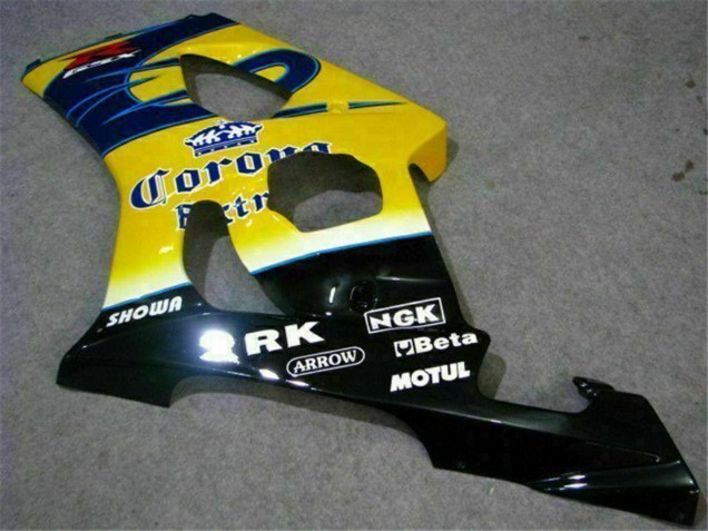 Lojas Carenagens Moto Suzuki GSXR 1000 2003-2004 - Amarelo Azul Branco Vermelho Corona Motul