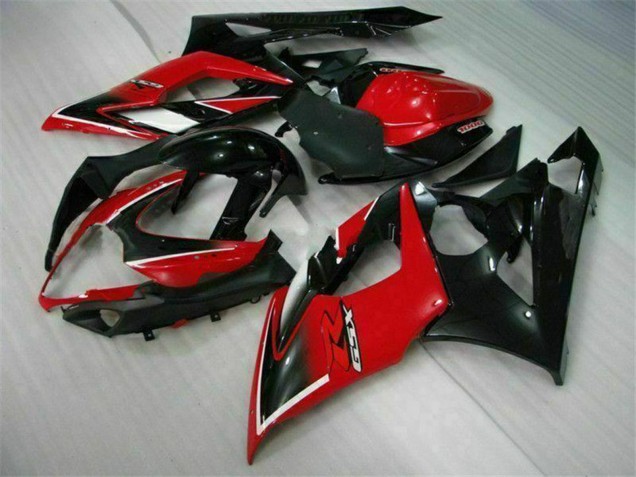 Lojas Carenagens Moto Suzuki GSXR 1000 2005-2006 - Vermelho Preto Brilhante Preto Fosco
