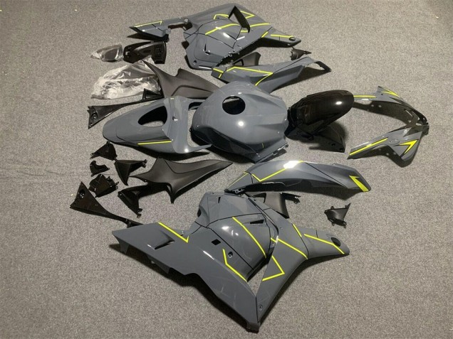 Lojas Carenagens Moto Honda CBR600RR 2009-2012 - Nardo Cinzento Escuro Amarelo