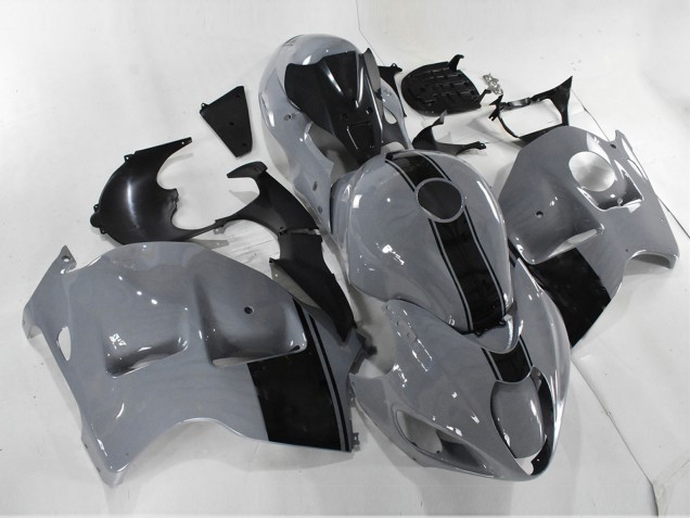 Lojas Carenagens Moto Suzuki GSXR 1300 Hayabusa 1996-2007 - Nardo Cinzento Preto No Decal