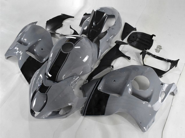 Lojas Carenagens Moto Suzuki GSXR 1300 Hayabusa 1996-2007 - Nardo Cinzento Preto No Decal