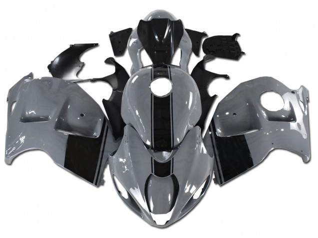 Lojas Carenagens Moto Suzuki GSXR 1300 Hayabusa 1996-2007 - Nardo Cinzento Preto No Decal