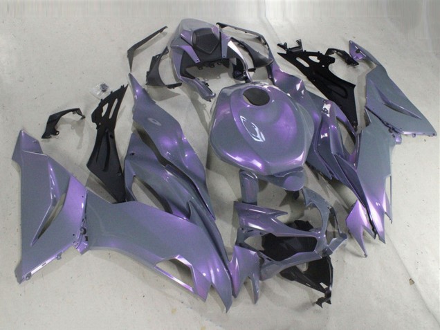 Lojas Carenagens Moto Kawasaki ZX6R 2019-2022 - Camaleão Cinzento Dazz Roxo Pérola
