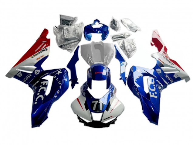 Lojas Carenagens Moto Honda CBR1000RR-R 2020-2023 - Branco Azul Vermelho