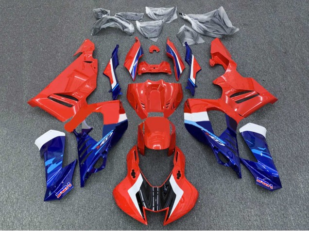 Lojas Kit Carenagens Moto Honda CBR1000RR-R 2020-2023 - Branco Vermelho Azul HRC