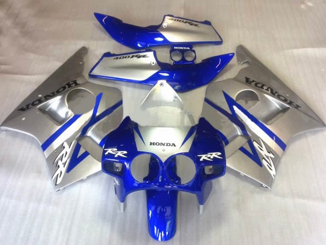 Lojas Carenagens Moto Honda CBR400RR NC23 1987-1989 - Prata Azul