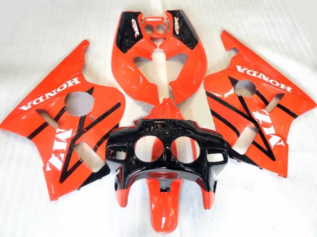 Lojas Carenagens Moto Honda CBR400RR NC23 1987-1989 - Laranja Preto Brilhante