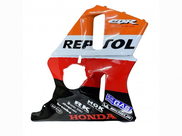 Lojas Carenagens Moto Honda CBR400RR NC23 1987-1989 - Laranja Branco Vermelho Preto Brilhante Repsol HRC