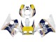 Lojas Carenagens Moto Honda CBR400RR NC23 1987-1989 - Branco Amarelo Azul Rothmans