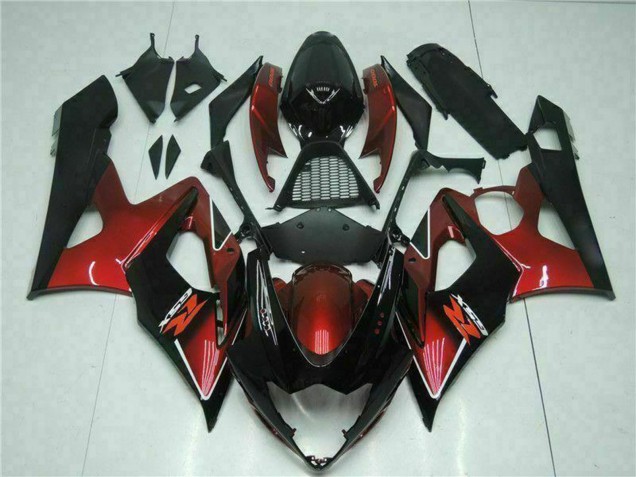 Lojas Carenagem Moto Suzuki GSXR 1000 2005-2006 - Vermelho Preto Brilhante