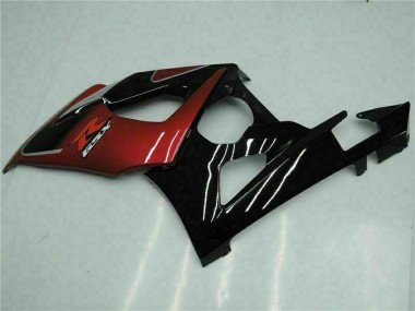 Lojas Carenagens Moto Suzuki GSXR 1000 2005-2006 - Vermelho Prata Preto Brilhante