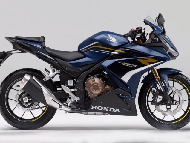 Lojas Carenagens Moto Honda CBR400R 2022 - Azul Escuro Preto Fosco