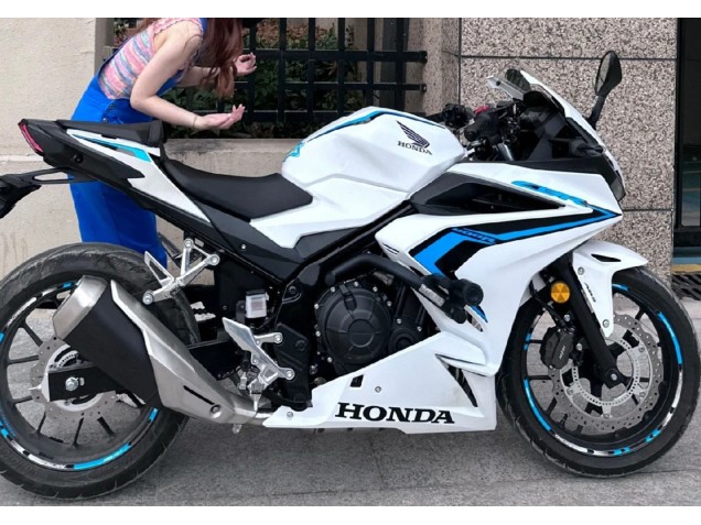 Lojas Carenagens Moto Honda CBR400R 2022 - Branco Azul