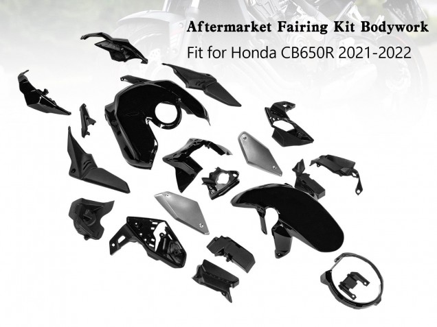 Lojas Carenagens Moto Honda CB650R 2019-2022 - Preto Brilhante