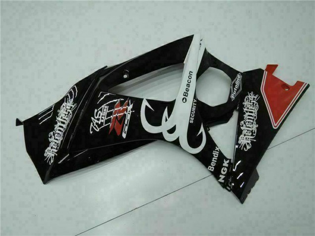 Lojas Carenagens Moto Suzuki GSXR 1000 2007-2008 - Preto Brilhante Vermelho Branco