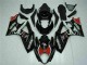 Lojas Carenagens Moto Suzuki GSXR 1000 2007-2008 - Preto Brilhante Vermelho Branco