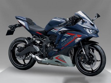 Lojas Carenagem Moto Kawasaki ZX25R ZX-25R 2019-2025 - Azul Vermelho Cinzento